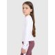 5. Girls' plain slim-fit long-sleeve top 4F 4FJRAW25TLONF603-10S