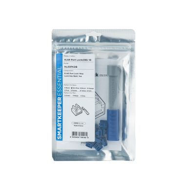 5. SmartKeeper Basic "RJ45 Port" Blocker dunkelblau 10 Stk.+Key