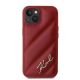 3. Karl Lagerfeld Diagonal Quilted Script case for iPhone 15 / 14 / 13 - red
