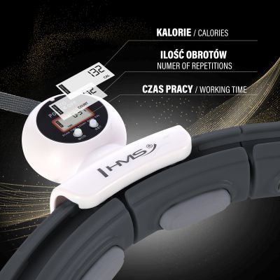 11. HHM15 HULA HOP BLACK WITH MAGNET AND WEIGHT + HMS COUNTER