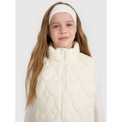 5. Girls' down vest with synthetic filling 4F 4FJRAW25TVJAF323-11S