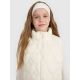 5. Girls' down vest with synthetic filling 4F 4FJRAW25TVJAF323-11S