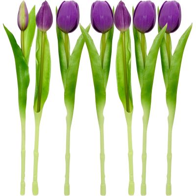 25. BOUQUET OF 7 PURPLE TULIPS 31 CM LIFE-LIKE SPRING DECORATION