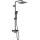 Rain shower with bathtub tap - movable spout