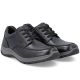 4. Men's comfortable leather shoes, width H, black, Rieker 03607-24