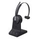 Yealink WH64 Workstation Mono Headset Wired & Wireless Headband Office/Call Center USB Type-C Bluetooth Charging Stand Black