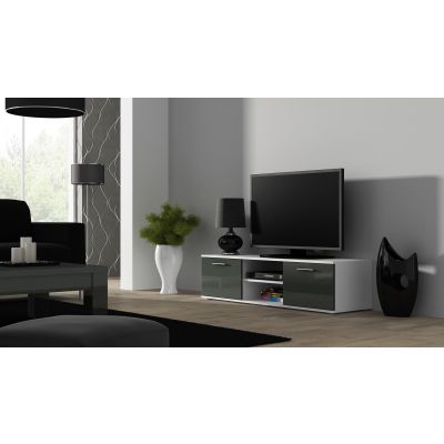 TV cabinet SOHO 140 white/grey gloss
