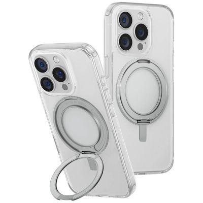 Uniq Swivix 360 Rotating Kickstand Case for iPhone 16 Pro - Transparent