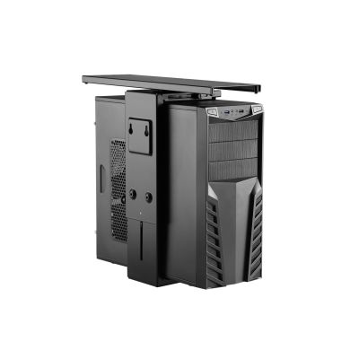 3. Equip 650892 Computer Mount Under Desk CPU Holder Black