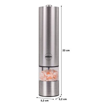 10. ELDOM ELECTRIC PEPPER AND SALT GRINDER MP24 GRIND SILVER