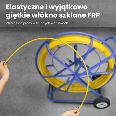 17. Extralink Pilot Cable Puller Pilot 8mm 150m FRP Fiberglass, Diameter 8mm, Length 150m, Yellow