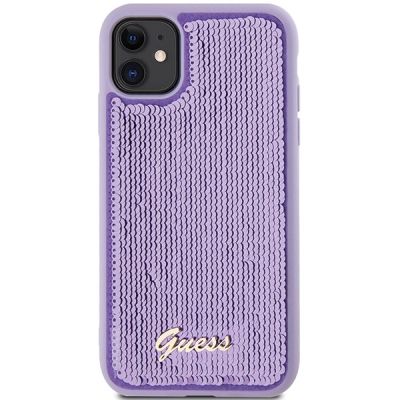 3. Guess Sequin Script Metal case for iPhone 11 / Xr - purple