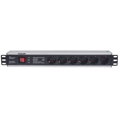 3. Intellinet 713962 PDU 6-Outlet Power Distribution Unit 1.5U Black