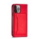 5. Magnet Card Case case for Samsung Galaxy S23+ flip cover wallet stand red