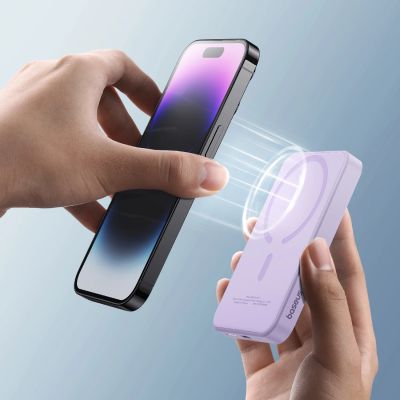 6. Baseus mini power bank 5000mAh 20W + USB-C cable (20V/3A) - purple