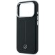 6. Mercedes Leather Semi Wrap Iconic Line MagSafe Case for iPhone 18 Pro Max / 17 Pro Max - Black