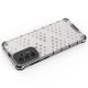12. Honeycomb case armored cover with a gel frame for Samsung Galaxy A73 transparent