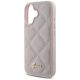 6. Guess Quilted Metal Logo iPhone 16 Case - Pink