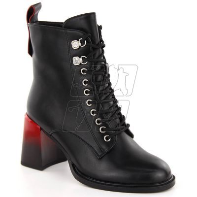 4. D&amp;A S.Barski ankle boots with decorative heel Premium Collection W MR880-132 OLI270