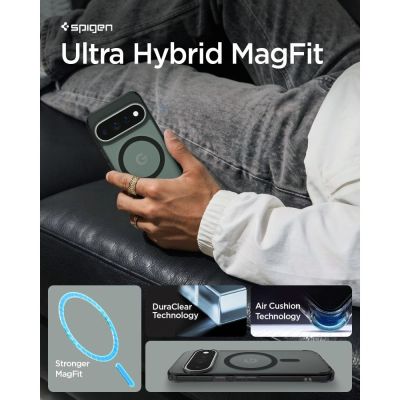 11. Spigen Ultra Hybrid Mag MagSafe Case for Google Pixel 11 Pro - Black and Gray