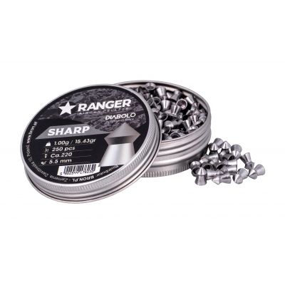 5.5 mm RANGER Diabolo Sharp point pellets 250 pcs. 1.00 g