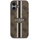 3. Guess 4G Printed Stripes MagSafe case for iPhone 17 - brown