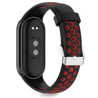 2. Tech-Protect IconBand Air Strap for Xiaomi Smart Band 8 / 9 / 10 / NFC - Black and Red