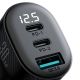 3. Joyroom JR-CCD04 30W 2x USB-C USB-A car charger with display - black