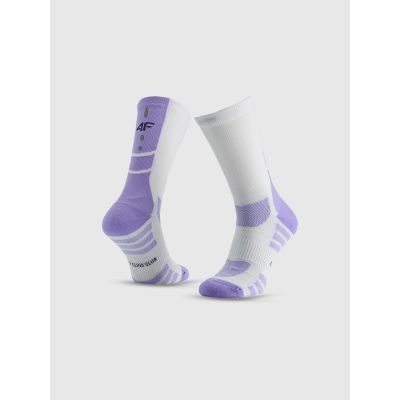 Women's high cycling socks 4F 4FRSS26UFSOF357-52S