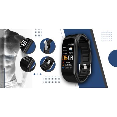 2. Smartwatch GIEWONT Black Navy Blue 2 Straps GW200-6