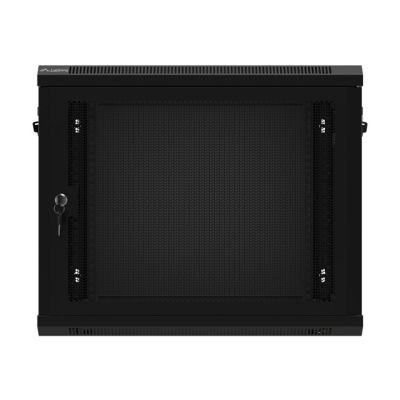 7. WALL-HUNG RACK CABINET 19" 9U 600X450 BLACK PERFORATED DOOR LANBERG (FLAT PACK)