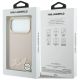8. Karl Lagerfeld Grained with Resin Signature Logo MagSafe Case for iPhone 18 Pro / 17 Pro - Pink