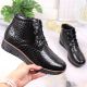 2. Black Insulated Patent Leather Wedge Ankle Boots Filippo