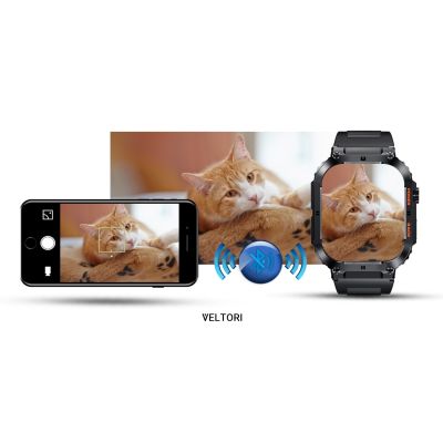 15. VELTORI VT200-1 Smartwatch Black Silicone Strap