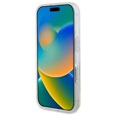 5. Guess GUHMP16MHFGERET iPhone 16 Plus 6.7" transparent hardcase IML Glitter Circle MagSafe