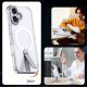 8. Hybrid Armor X Case for iPhone 17 with Stand, Compatible with MagSafe - Transparent