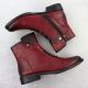 4. Women’s burgundy croc-effect ankle boots Jezzi ASA62-16
