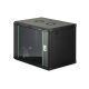 10. DYNAmic 19" 9U wall-mounted network cabinet 600x450, glass door, black, undivided, assembled, 60kg