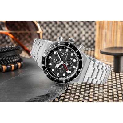 6. TIMEX Q Timex 3-Time Zone Chronograph TW2V69800 Men's Watch + BOX