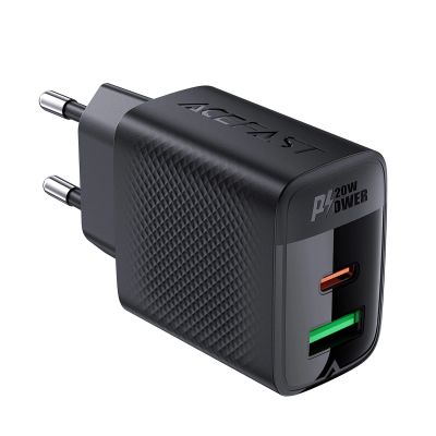 3. Acefast A78 Charger Network GaN USB-A / USB-C PD 20W - Black