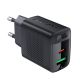 3. Acefast A78 Charger Network GaN USB-A / USB-C PD 20W - Black