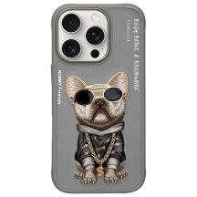 Nimmy Glasses Cool Dog Case for iPhone 16 Pro Max - Gray