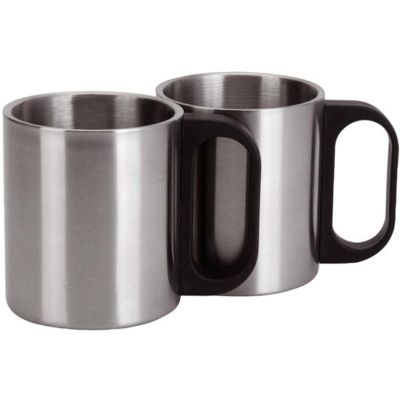 7. 1000ML TRAVEL THERMOS WITH 2 CUPS SILVER