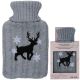 10. RUBBER HOT WATER BOTTLE IN ALPINA COVER 0.7L REINDEER