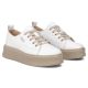 5. Leather platform sneakers, white, Filippo DP6122