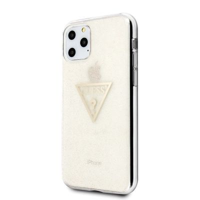 2. Guess GUHCN58SGTLGO iPhone 11 Pro gold/gold hard case Glitter Triangle