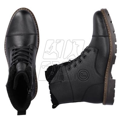 11. Leather boots insulated with wool Rieker M RKR296A black