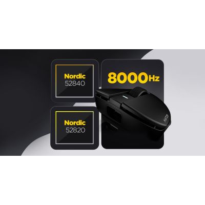 14. HATOR Quasar 3S Ultima 8K Wireless Gaming Mouse Right Side RF Wireless + Bluetooth + USB Type-C Optical 30000 DPI