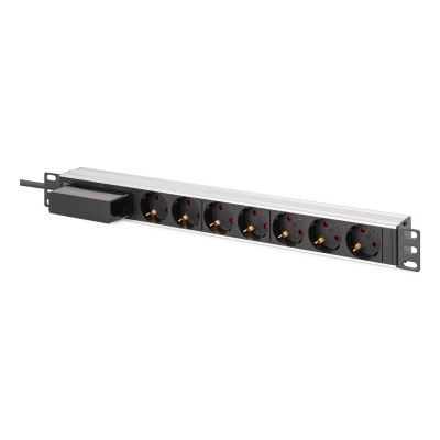 11. Digitus Aluminum 7-way socket strip with automatic switch