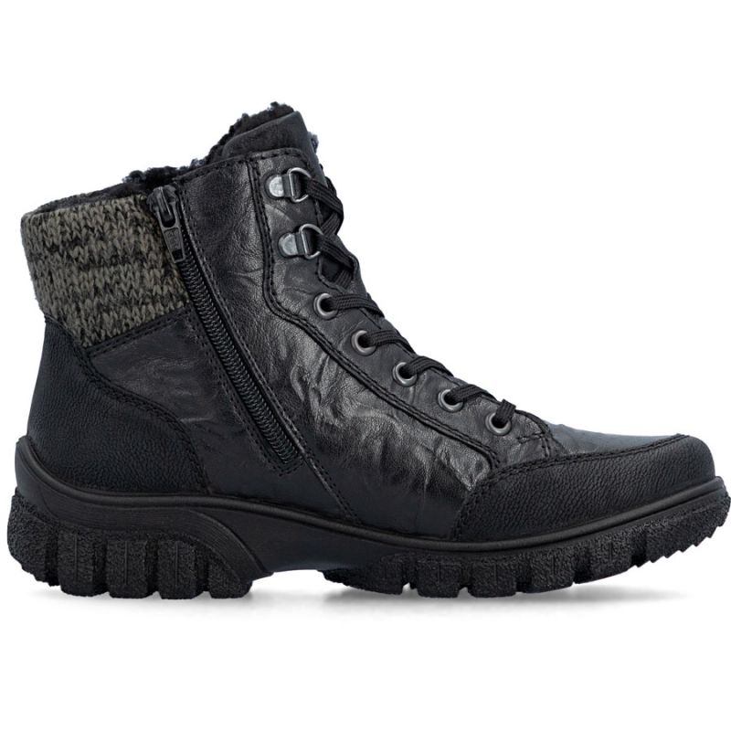 2. Rieker Z7230-00 Waterproof Leather Women's Boots Black